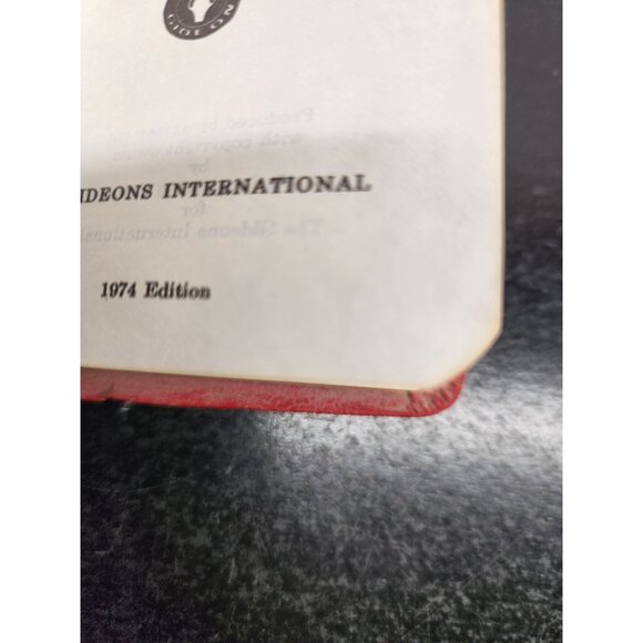 1974 Gideons International New Testament Psalms & Proverbs Red Cover Pockt Bible - Picture 6 of 10